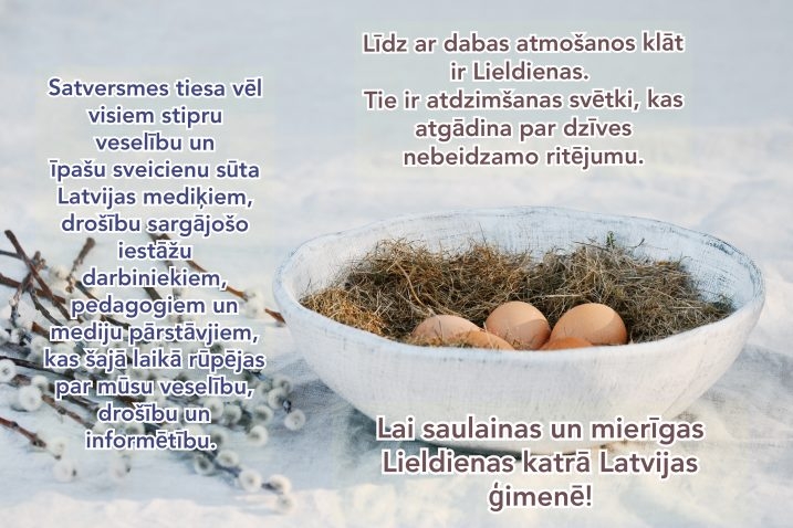 Satversmes tiesa sveic Latvijas iedzīvotājus Lieldienās