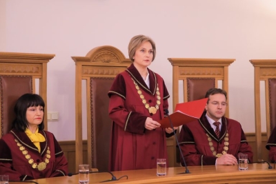 President of the Constitutional Court Ineta Ziemele delivers a report on the relevant constitutional law issues in the light of the rulings passed by the Constitutional Court in 2019.