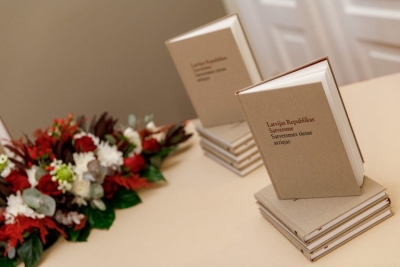 Latvian Satversme book