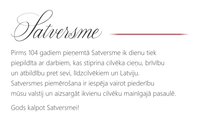 Latvijas Republikas Satversmes pieņemšanas 104. gadadiena