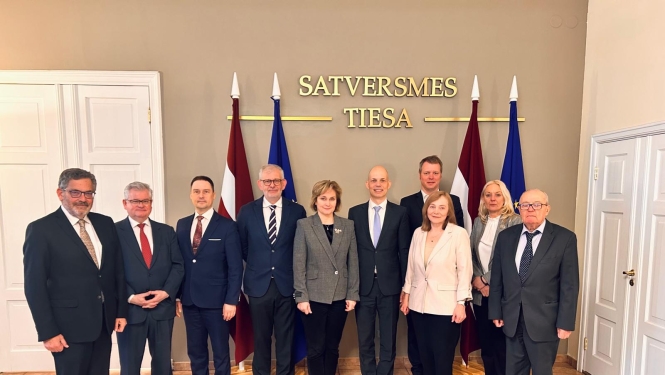 Satversmes tiesas tiesneši tiekas ar Eiropas Savienības Tiesas tiesnešu delegāciju