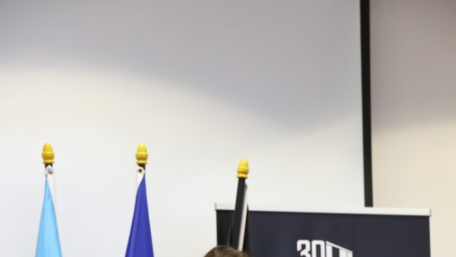 Sanita Osipova Berlīnes mūra krišanas 30. gadadienai veltītā konferencē runā par brīvības izpratni sabiedrībā