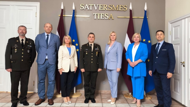 Satversmes tiesas priekšsēdētāja tiekas ar Latvijas Nacionālā aizsardzības akadēmijas pārstāvjiem 