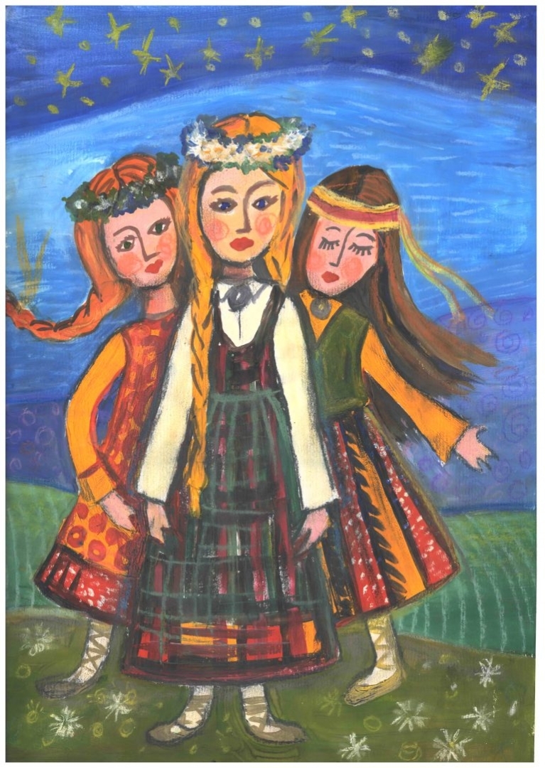 Zasas vidusskolas skolniece Marta Grandāne, pedagoģe Inese Kalniškāne.