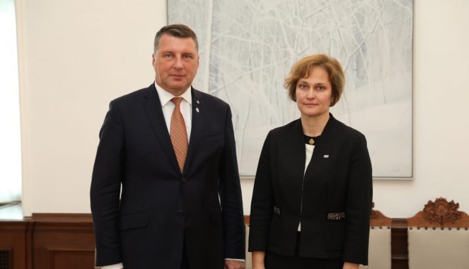 Satversmes tiesas priekšsēdētāja Ineta Ziemele tiekas ar Valsts prezidentu Raimondu Vējoni