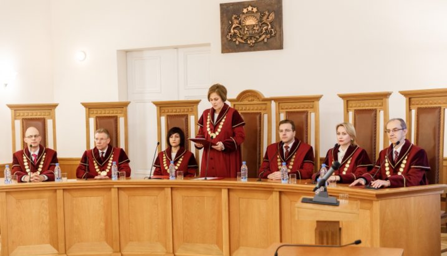 Pirmo reizi ar Satversmes tiesas svinīgo sēdi tiek atklāts jaunais tiesas darba gads
