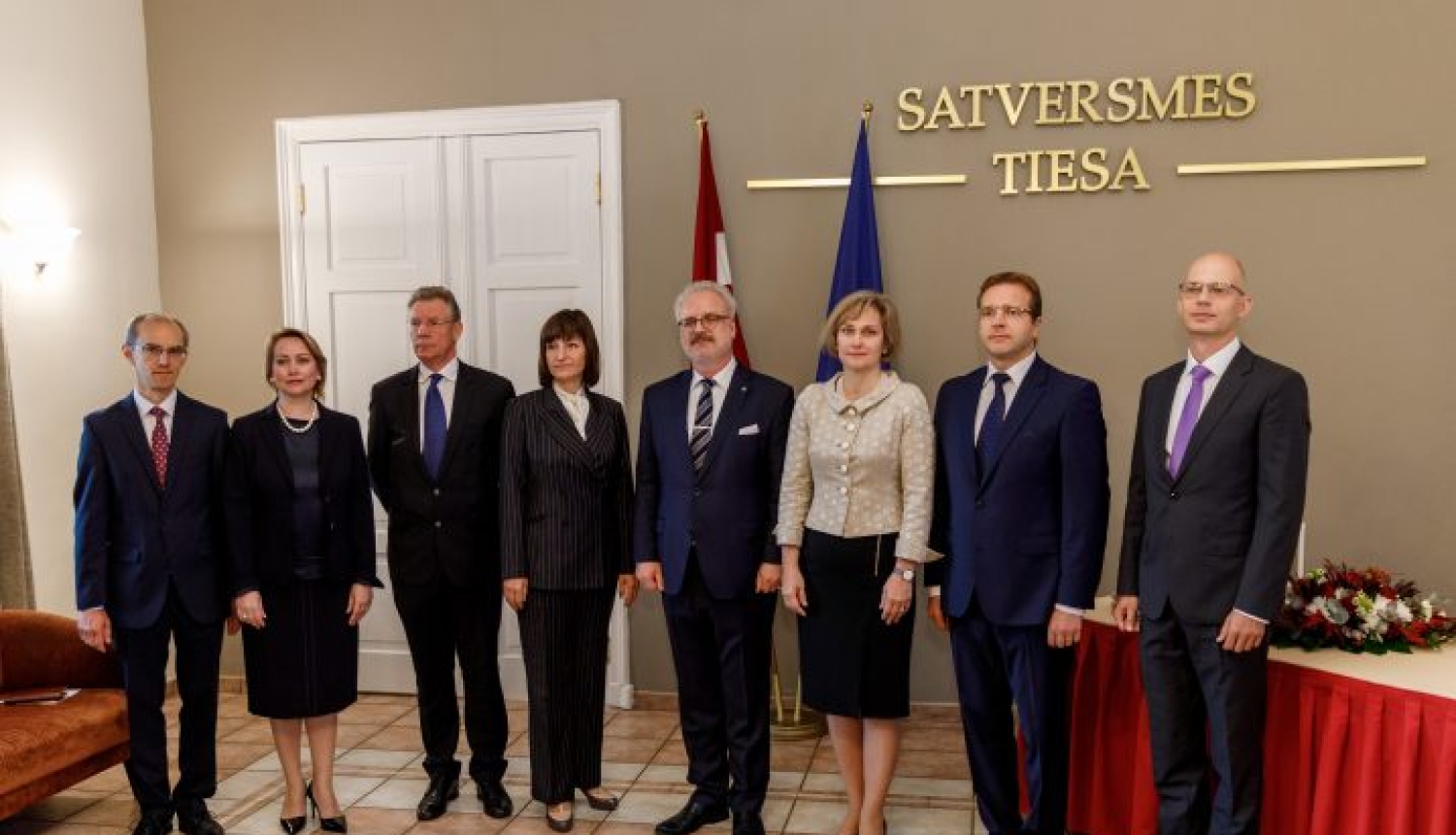 Valsts prezidents Egils Levits tiekas ar Satversmes tiesas tiesnešiem