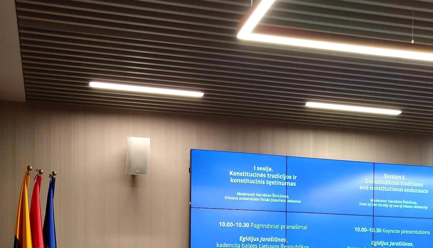 Satversmes tiesas priekšsēdētājs Aldis Laviņš ar galveno referātu uzstājas starptautiskā konferencē par godu Lietuvas Konstitūcijas gadadienai