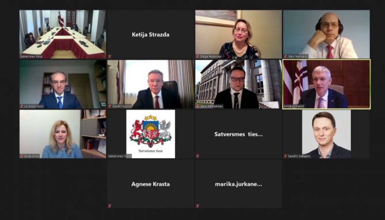 Satversmes tiesas tiesneši un Ministru prezidents runā par risinājumiem spriedumu izpildes efektivitātes celšanai
