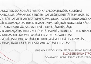 Jelgavas Spīdolas Valsts ģimnācijas skolniece Elizabete Enija Strode